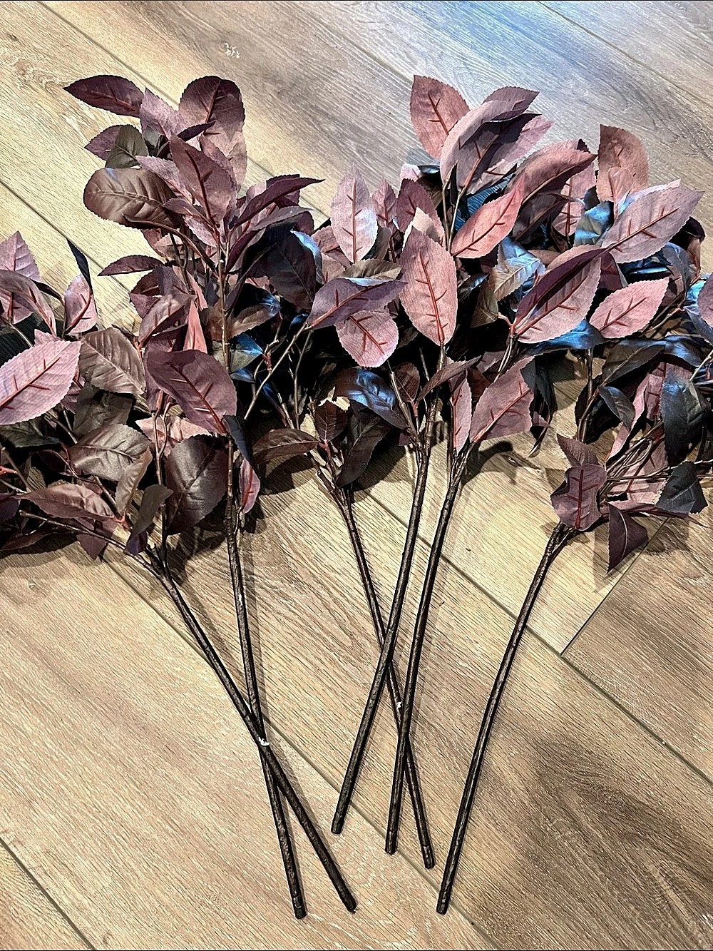 Faux Purple & Black Foliage Stems